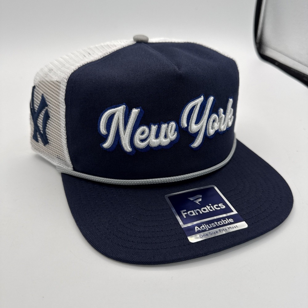 New York Yankees Fanatics Snapback Hat Cap Blue Cooperstown Collection Trucker